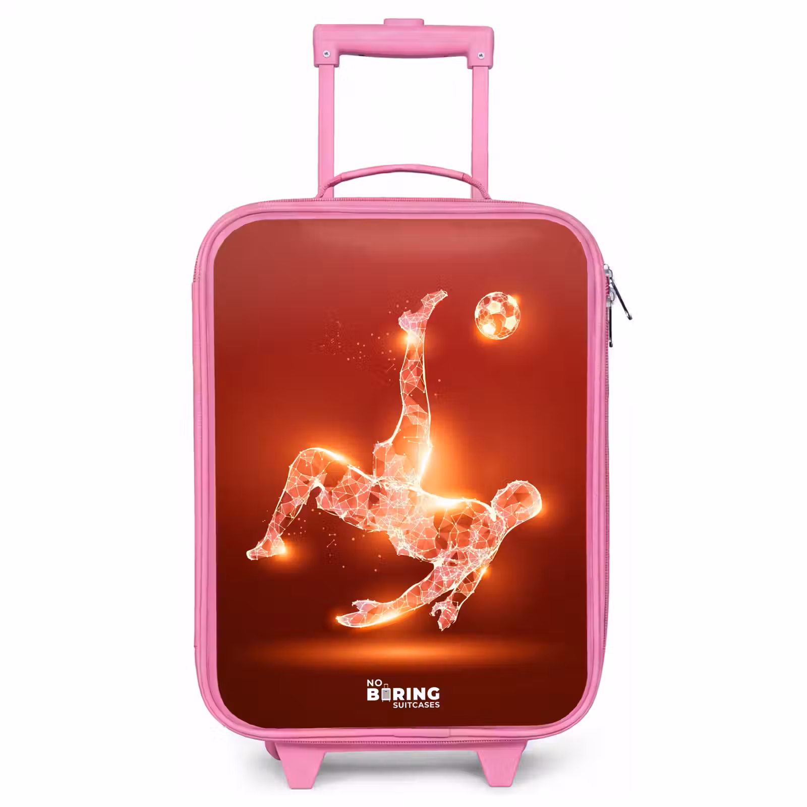 Valise enfant - Rose - Un footballeur rougeoyant en action — 1