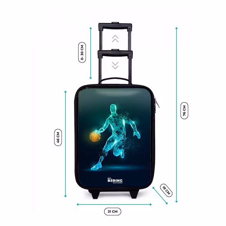 Valise enfant - Joueur de basket-ball en action de dribble au néon — 7