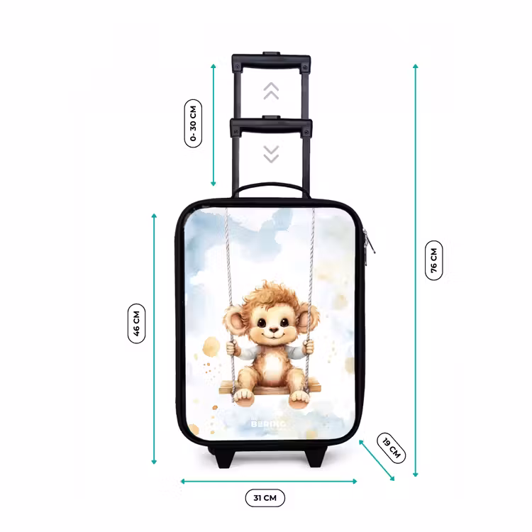 Valise enfant - Singe à bascule à l'aquarelle — 7