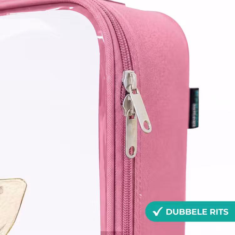 Valise enfant - Rose - Girafe avec boule de gomme rose — 7