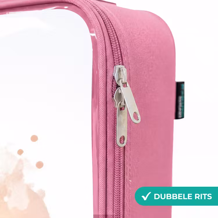 Valise enfant - Rose - Licorne à la crinière rose parmi des fleurs pastel — 7