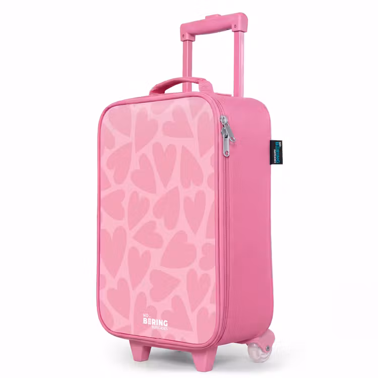 Valise enfant - Rose - Motif de cœurs roses — 8