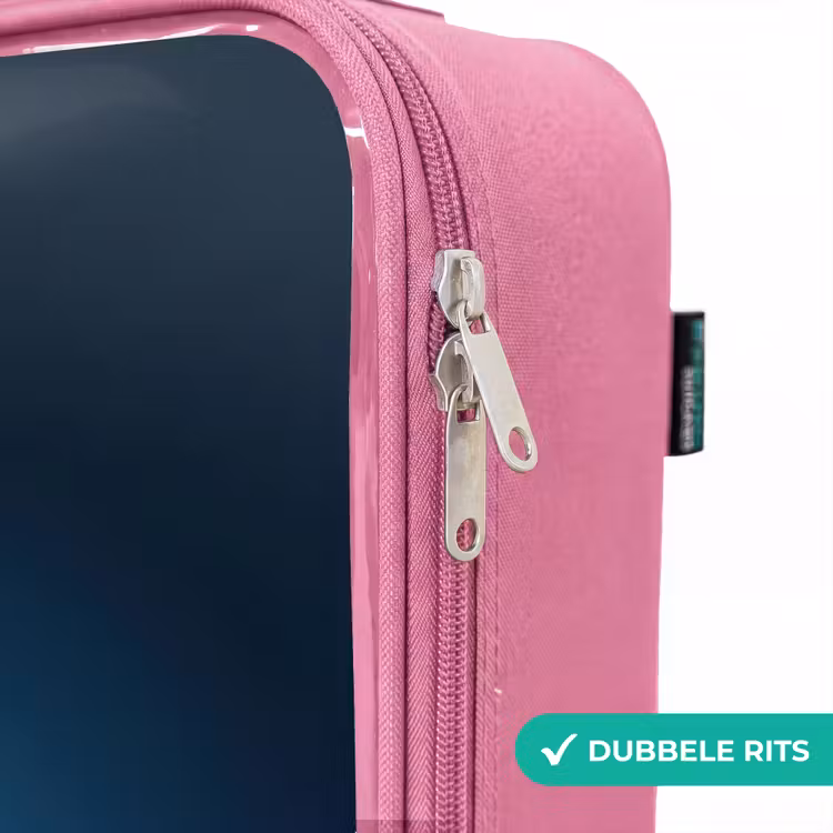Valise enfant - Rose - Voiture de course néon en style numérique — 7