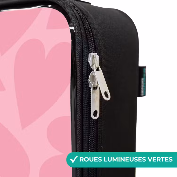 Valise enfant - Motif de cœurs roses — 6