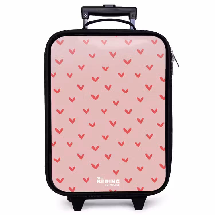 Valise enfant - Motif en forme de cœur avec des couleurs roses — 1