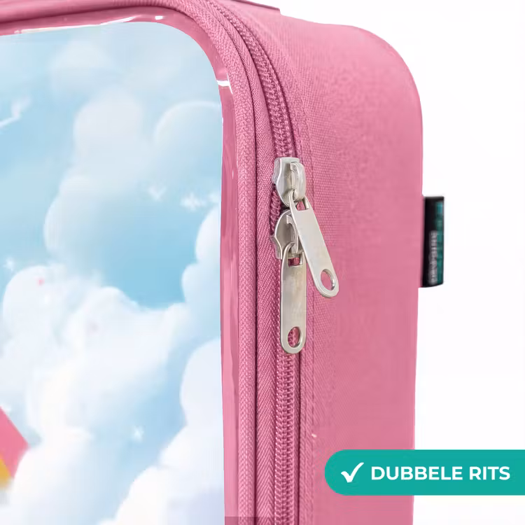 Valise enfant - Rose - Princesse et dino dans un monde coloré — 7