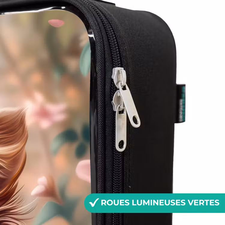 Valise enfant - Chien dans un champ de fleurs avec des papillons — 6