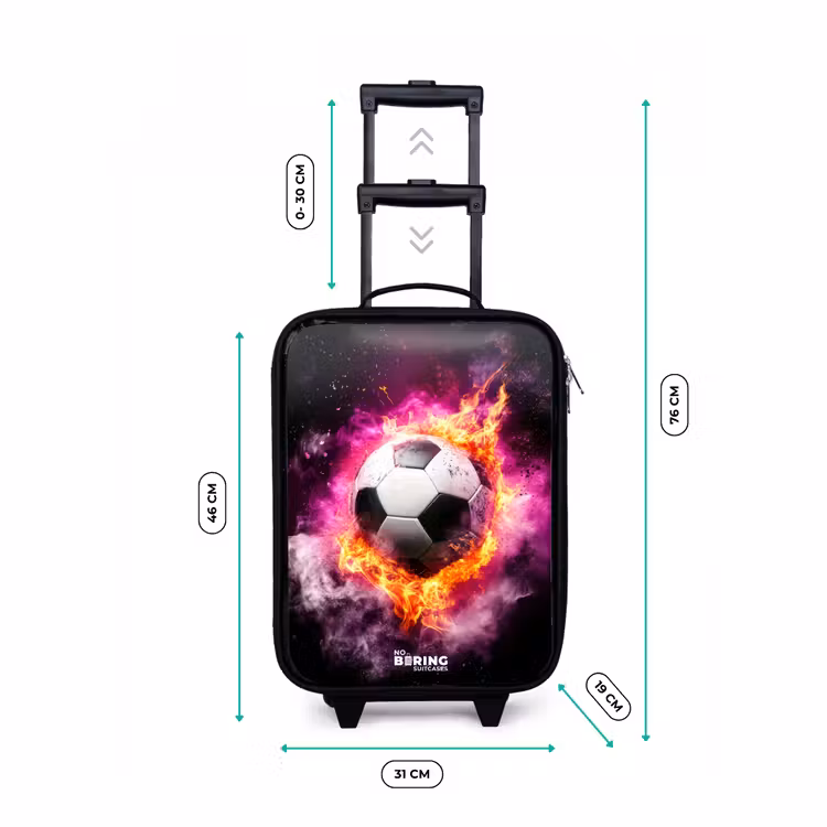 Valise enfant - Le football dans l'explosion d'un incendie rose — 7