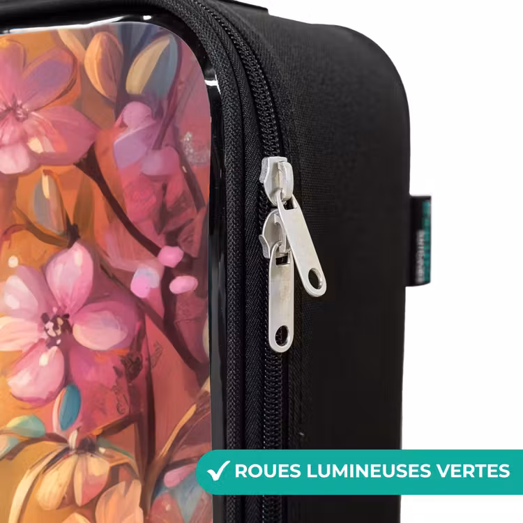 Valise enfant - Oiseau avec papillons dans une forêt colorée. — 6