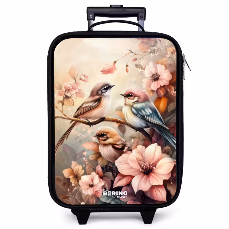 Valise enfant - Oiseaux aux fleurs roses — 1