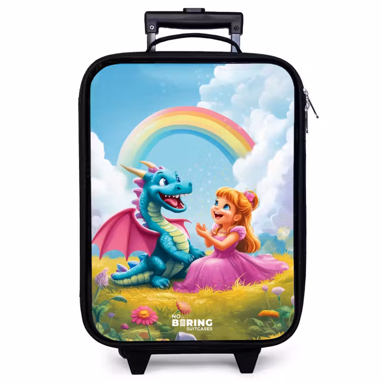Valise enfant - Princesse et dino dans un monde coloré — 1