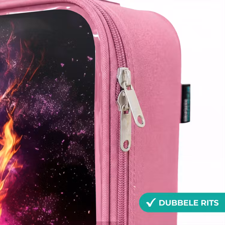 Valise enfant - Rose - Le football dans l'explosion d'un incendie rose — 7