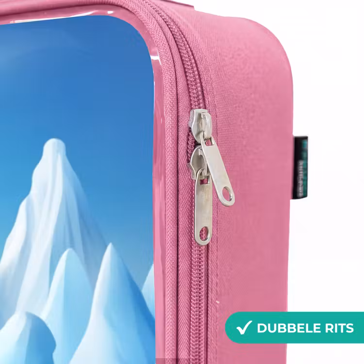 Valise enfant - Rose - Pingouin et ours polaire sur la banquise — 7