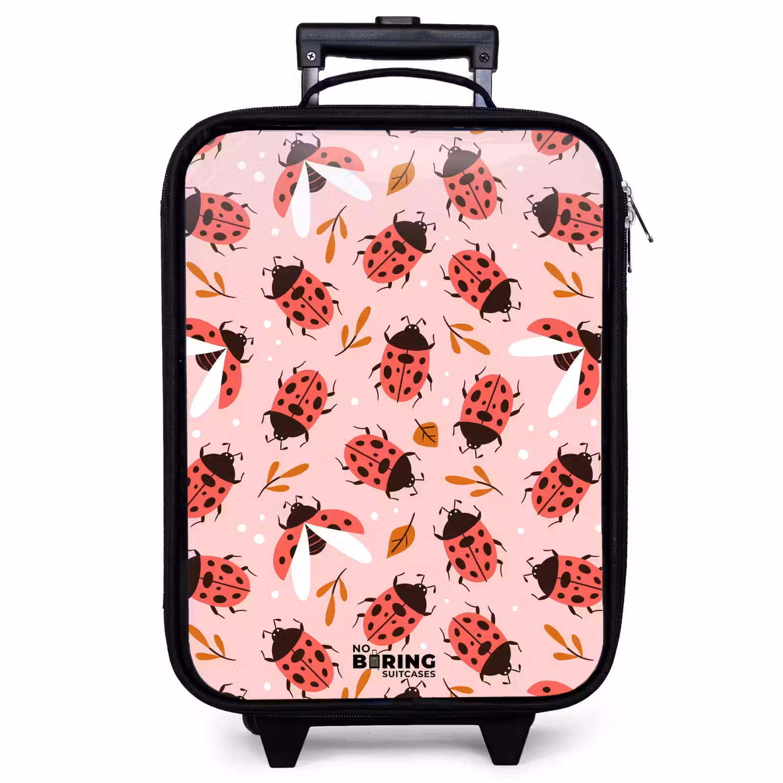 Valise enfant - Coccinelles rouges sur fond rose — 1