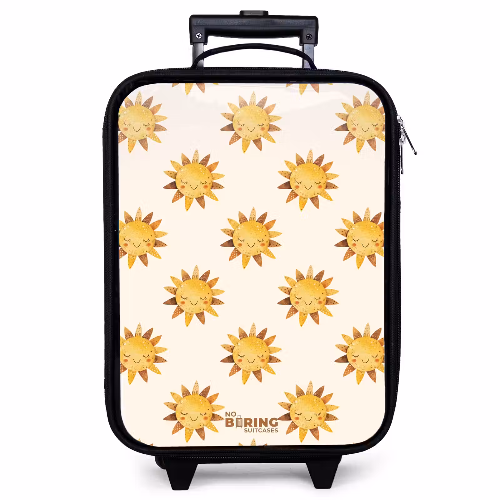 Valise enfant - Soleil souriant en motif sur fond beige — 1