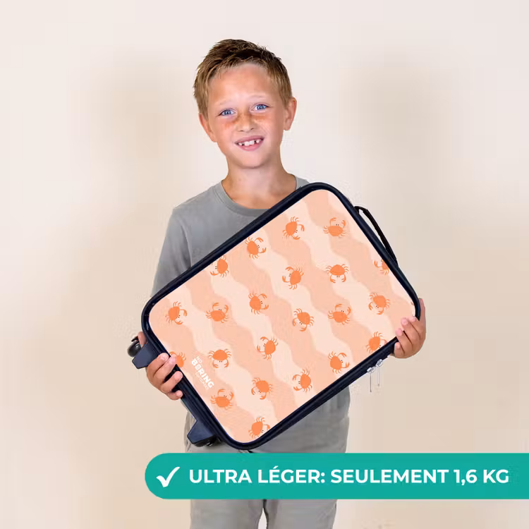 Valise enfant - Crabes orange sur fond ondulé — 2