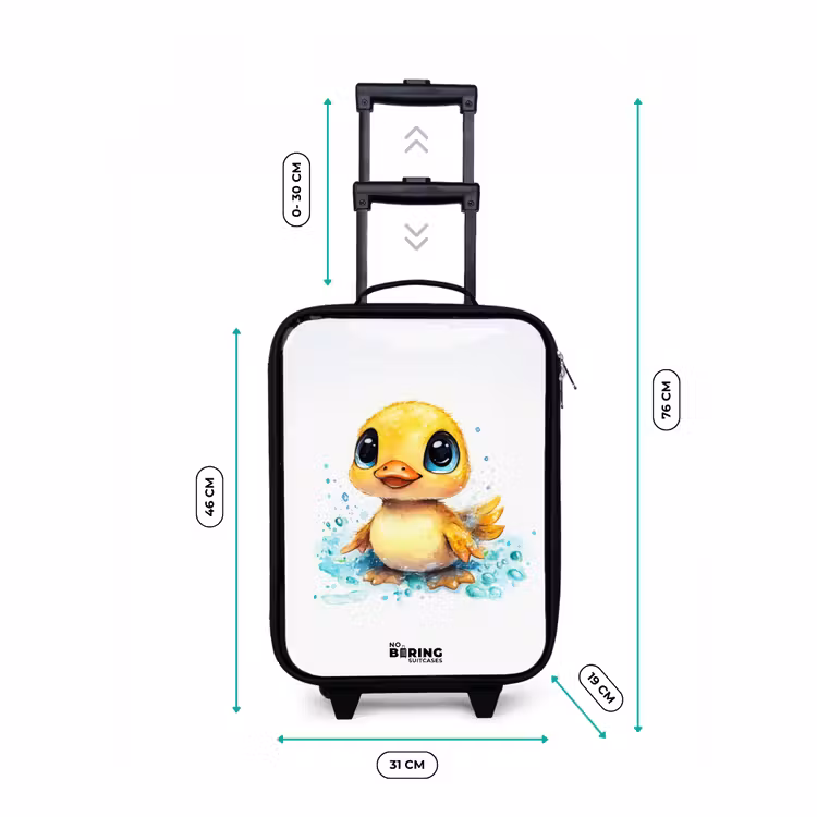Valise enfant - Doux caneton aux yeux bleus et aux éclaboussures d'eau — 7
