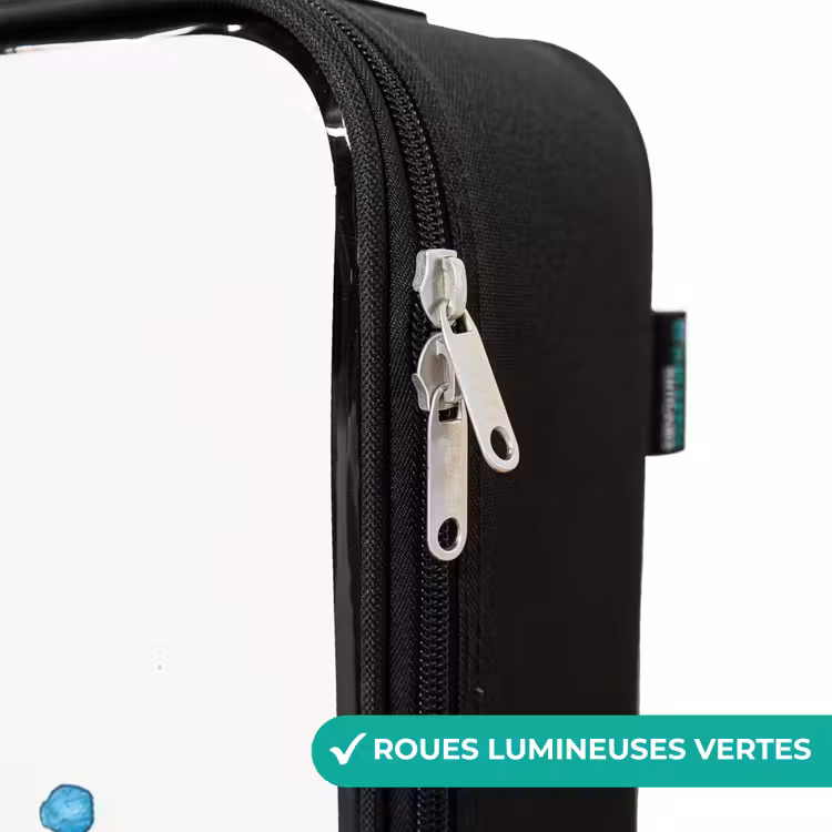 Valise enfant - Grenouille verte avec de grands yeux sur fond blanc — 6