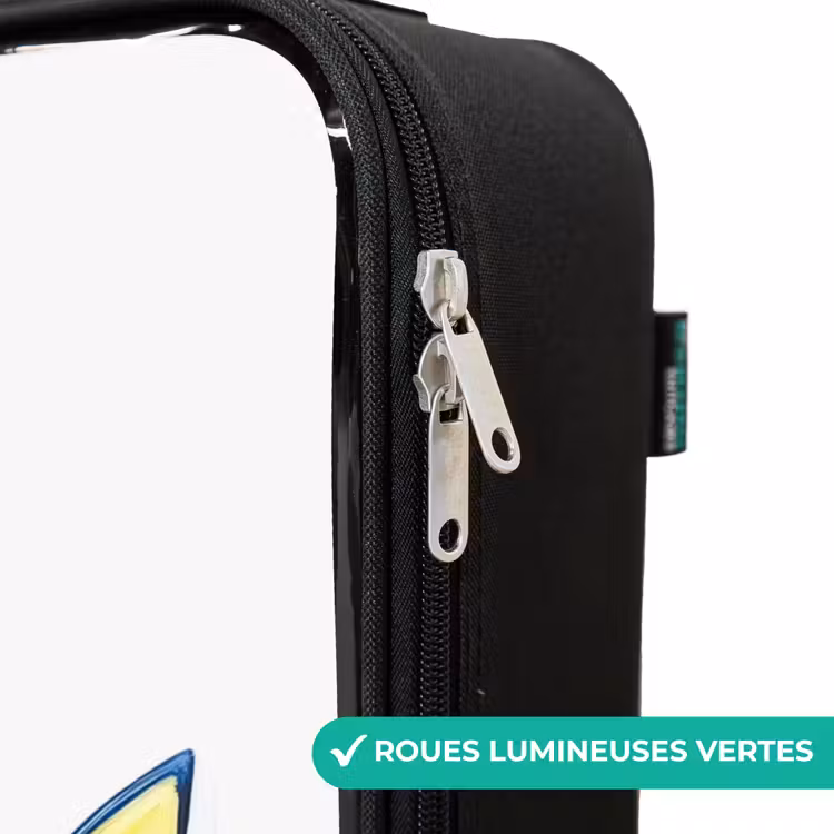 Valise enfant - Poisson bleu avec nageoires jaunes et regard joyeux — 6