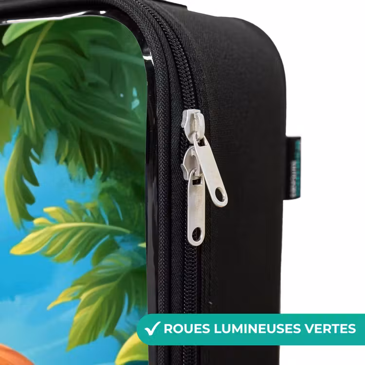 Valise enfant - Tortue dans l'eau tropicale avec flamant rose — 6