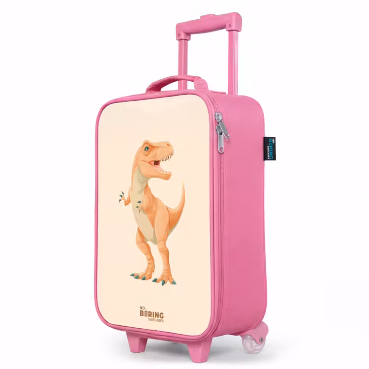 Valise enfant - Rose - Dino T-rex en couleur orange — 8