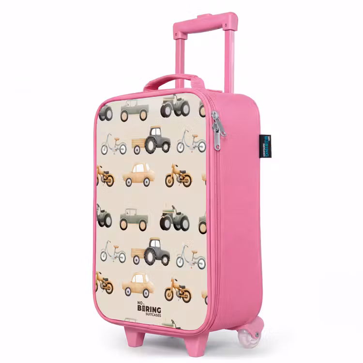 Valise enfant - Rose - Motif de véhicule rétro — 8