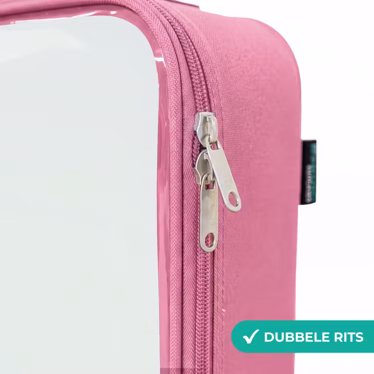 Valise enfant - Rose - Tracteur vintage beige aux couleurs vertes pastel — 7