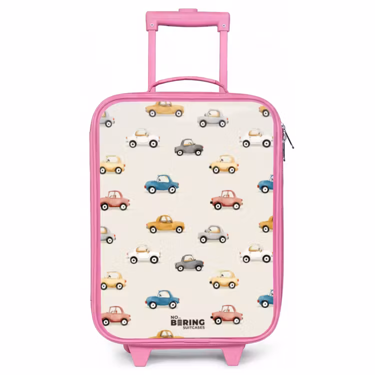 Valise enfant - Rose - Voitures rétro colorées — 1
