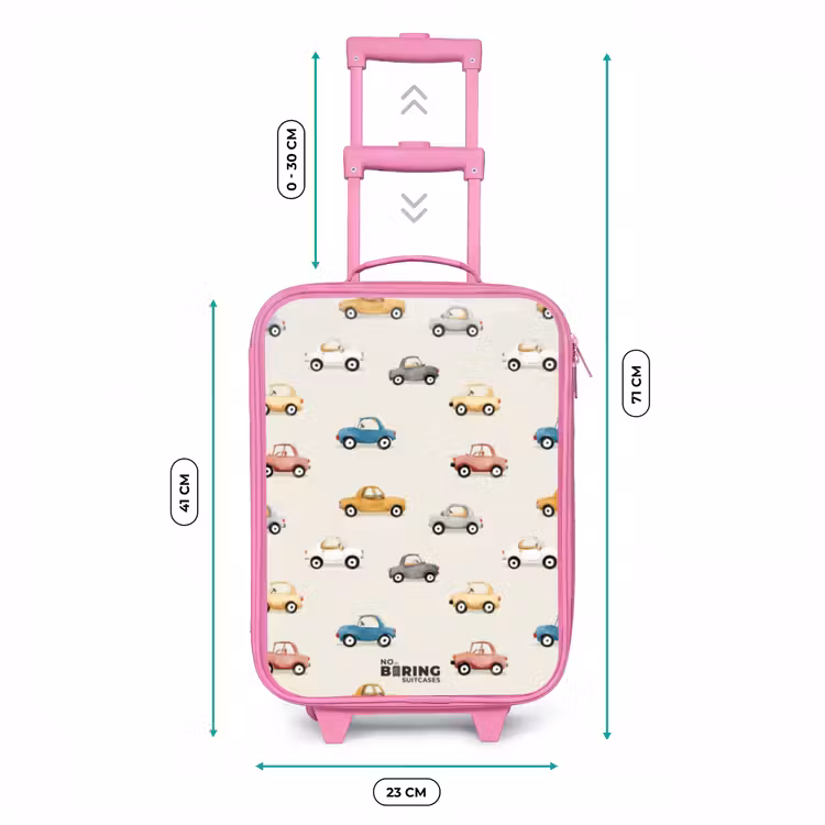 Valise enfant - Rose - Voitures rétro colorées — 6