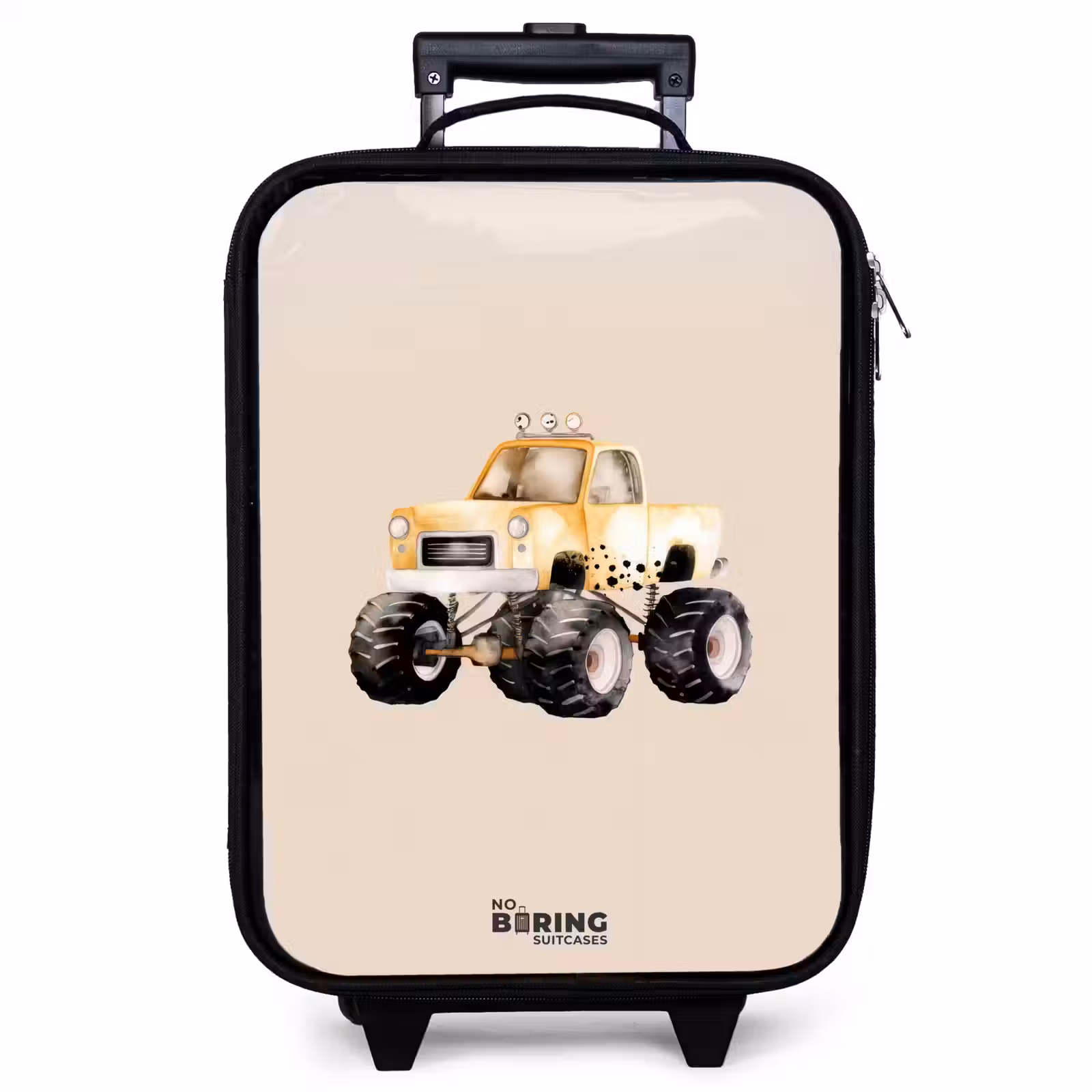 Valise enfant - Camion monstre jaune sur fond beige — 1