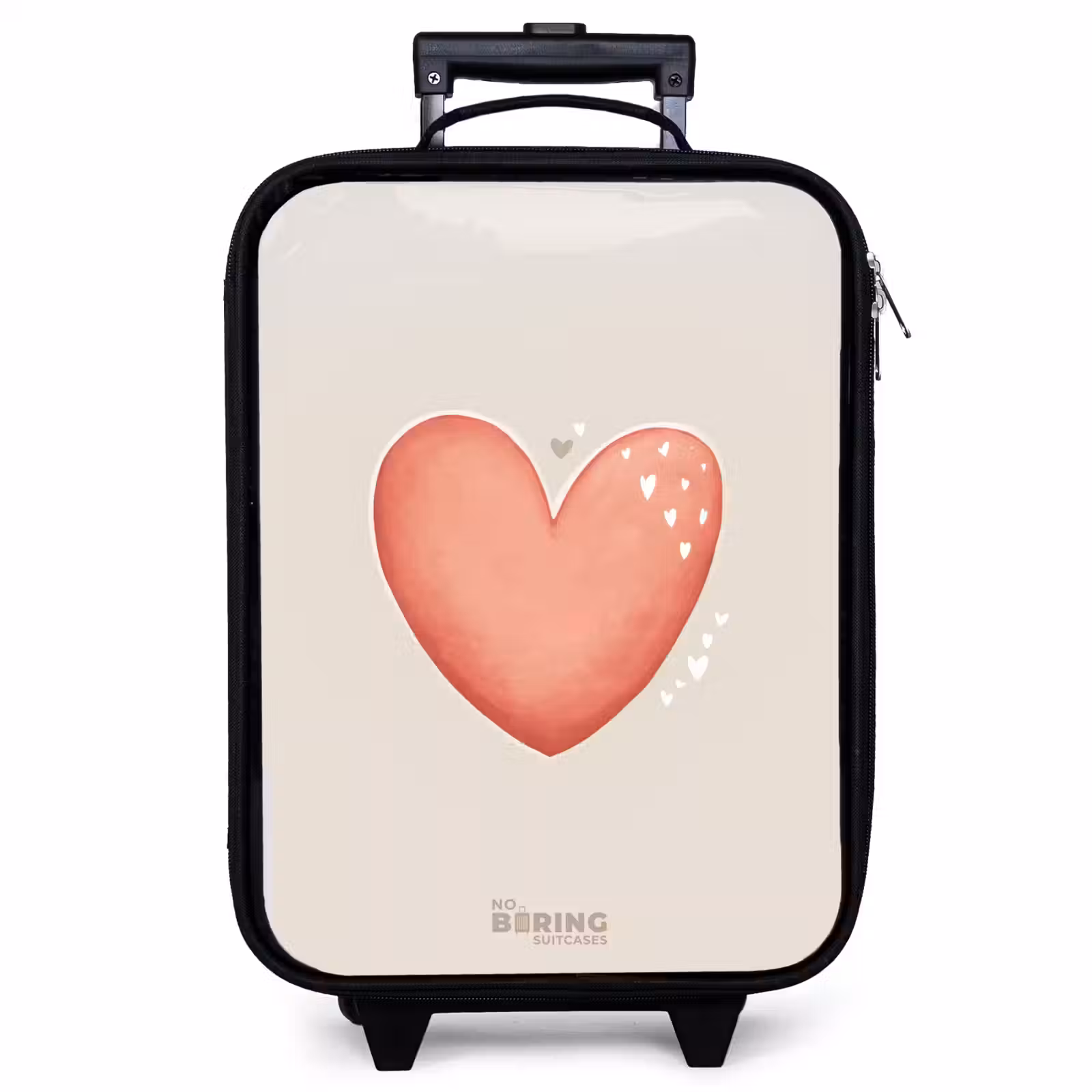 Valise enfant - Coeur rouge sur fond beige — 1