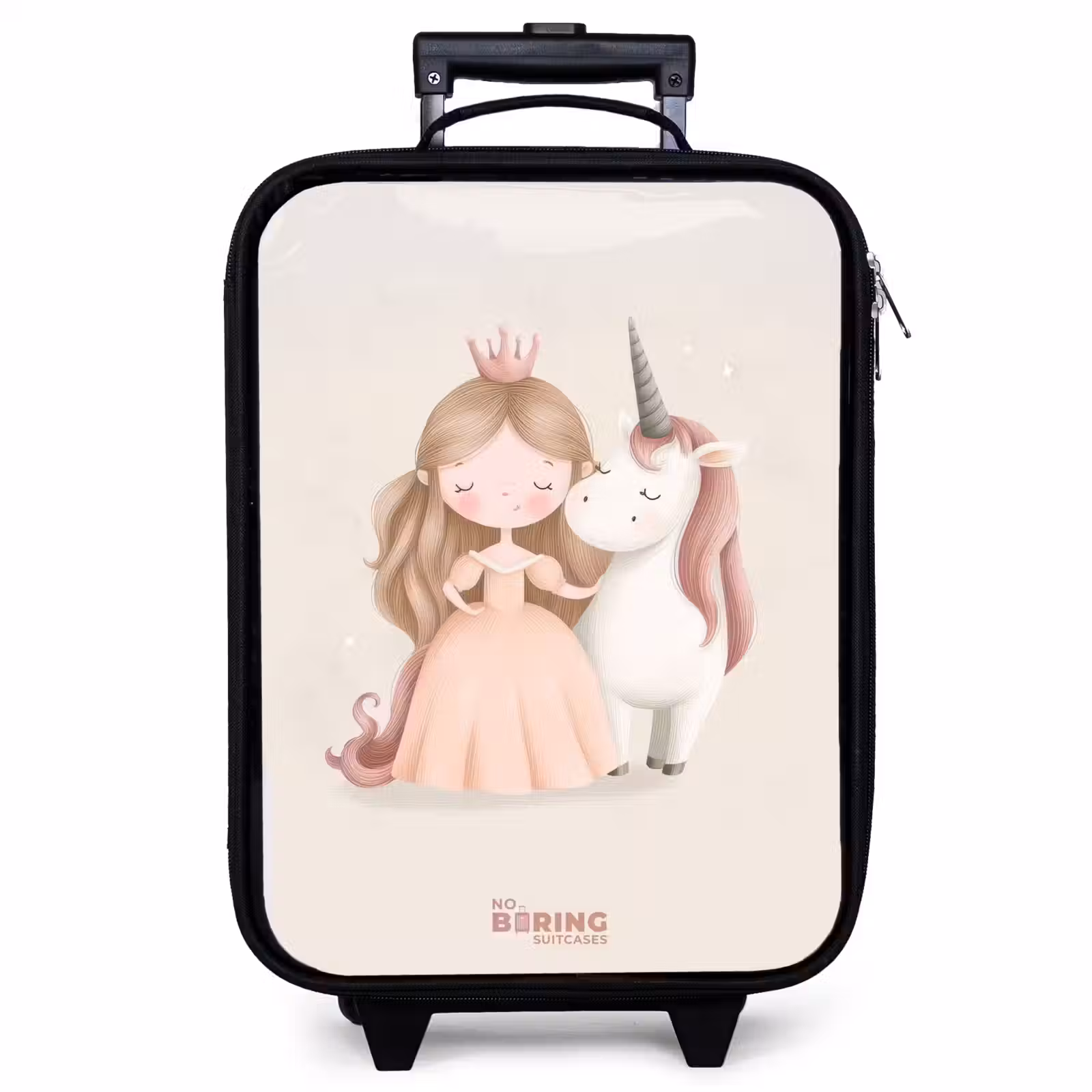 Valise enfant - Princesse et licorne aux couleurs pastel — 1