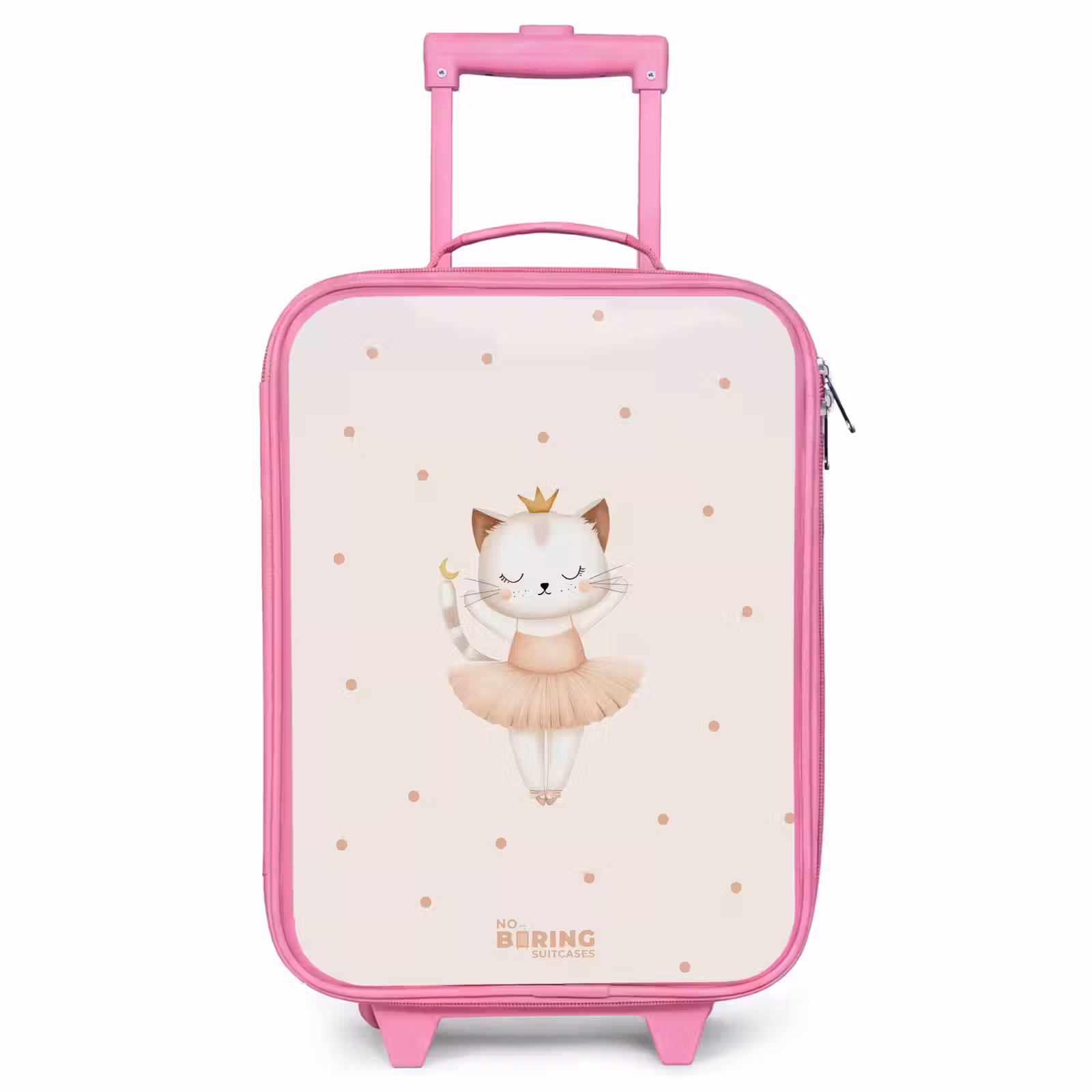 Valise enfant - Rose - Chaton ballerine en couleur beige — 1