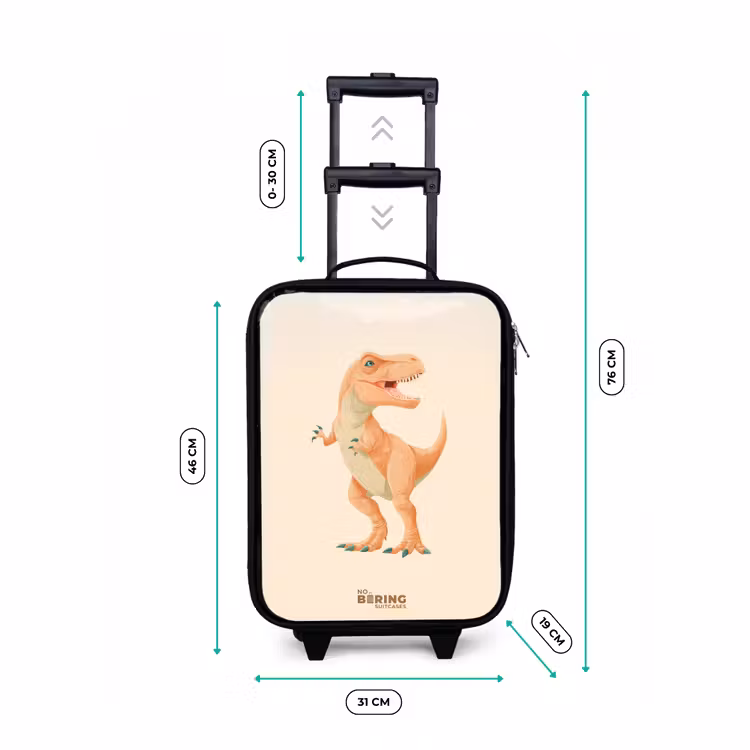 Valise enfant - Dino T-rex en couleur orange — 7