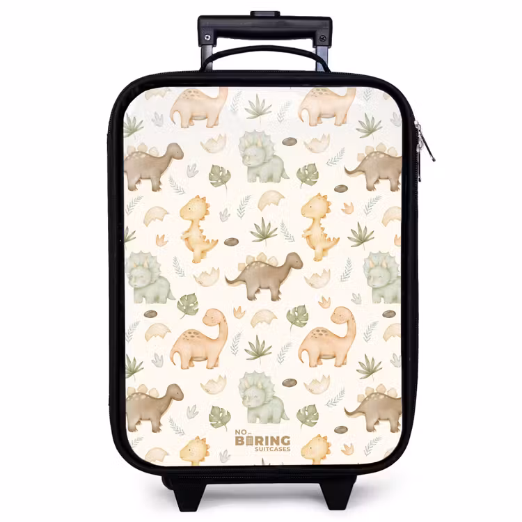 Valise enfant - Motif de dinosaures dans des couleurs pastel — 1