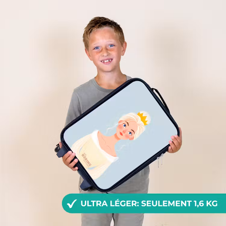 Valise enfant - Princesse à la couronne d'or - Bleu — 2