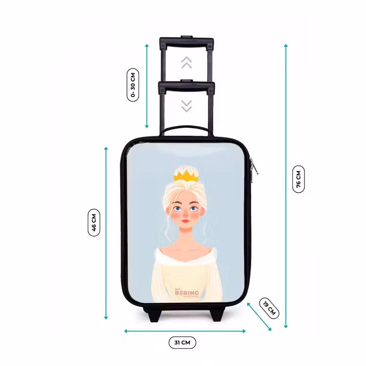 Valise enfant - Princesse à la couronne d'or - Bleu — 7