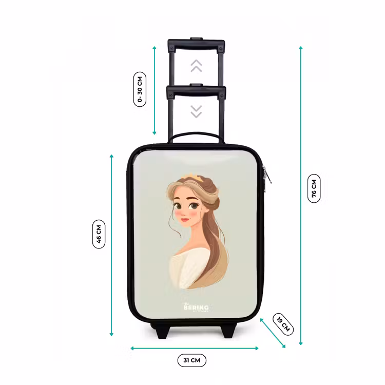Valise enfant - Princesse avec un diadème - Vert — 7
