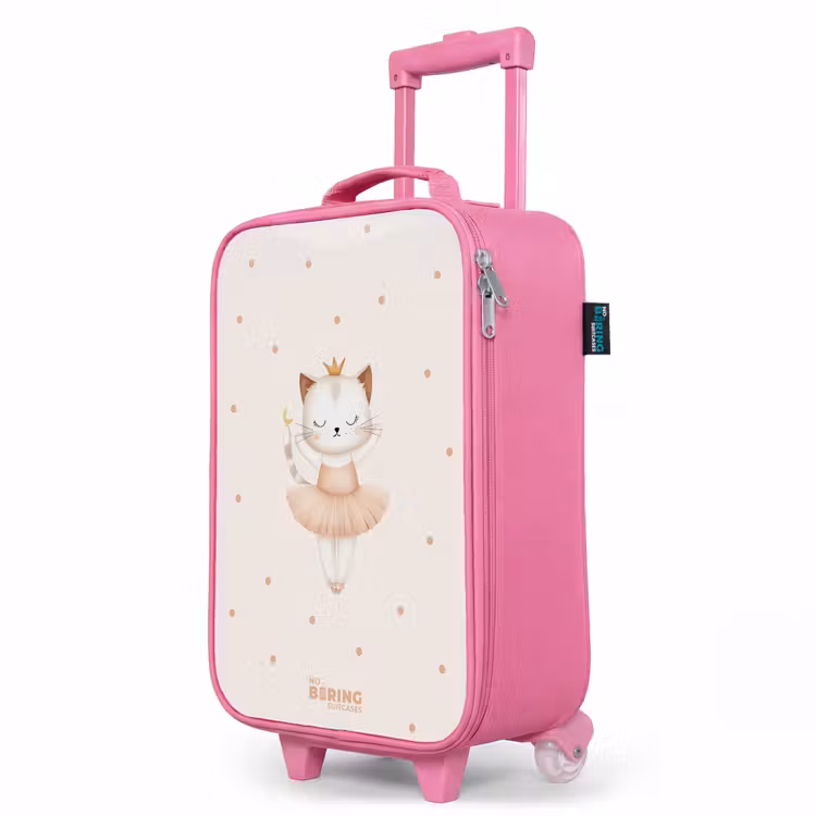 Valise enfant - Rose - Chaton ballerine en couleur beige — 8