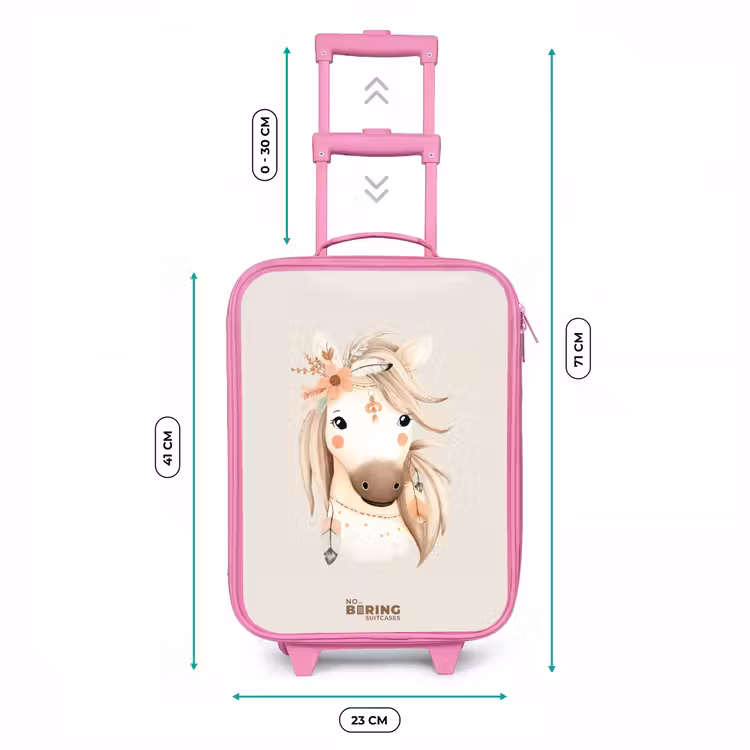 Valise enfant - Rose - Cheval de bohème aux couleurs pastel — 6