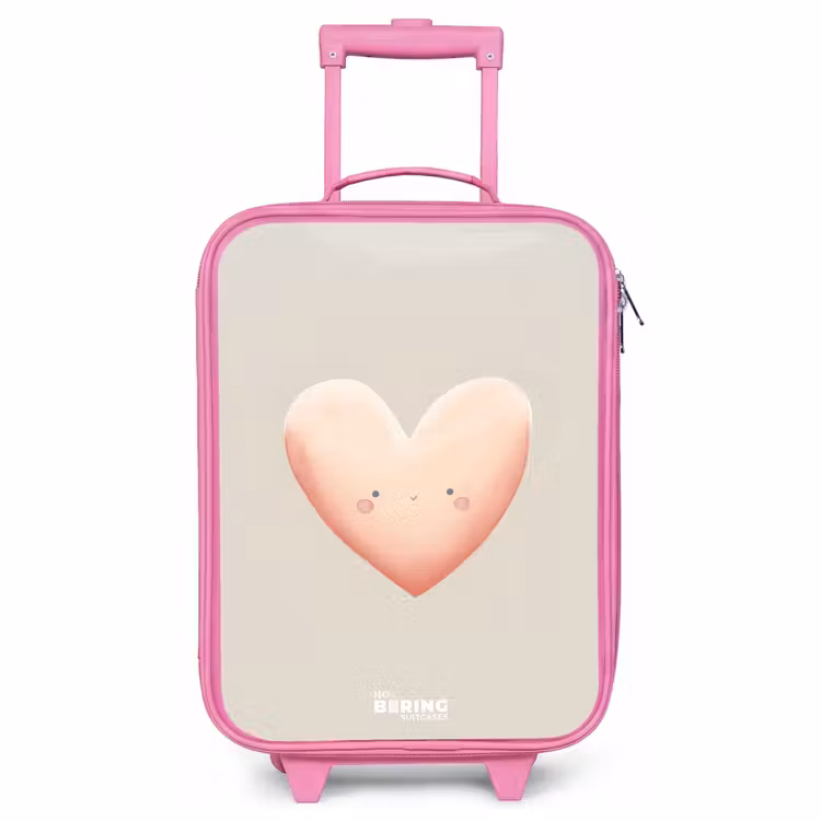 Valise enfant - Rose - Coeur en couleurs pastel — 1