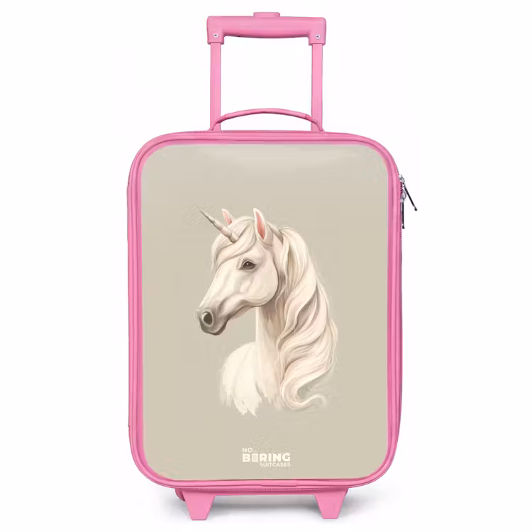 Valise enfant - Rose - Licorne en couleurs neutres — 1