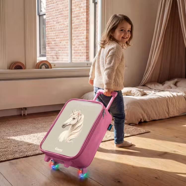 Valise enfant - Rose - Licorne en couleurs neutres — 2