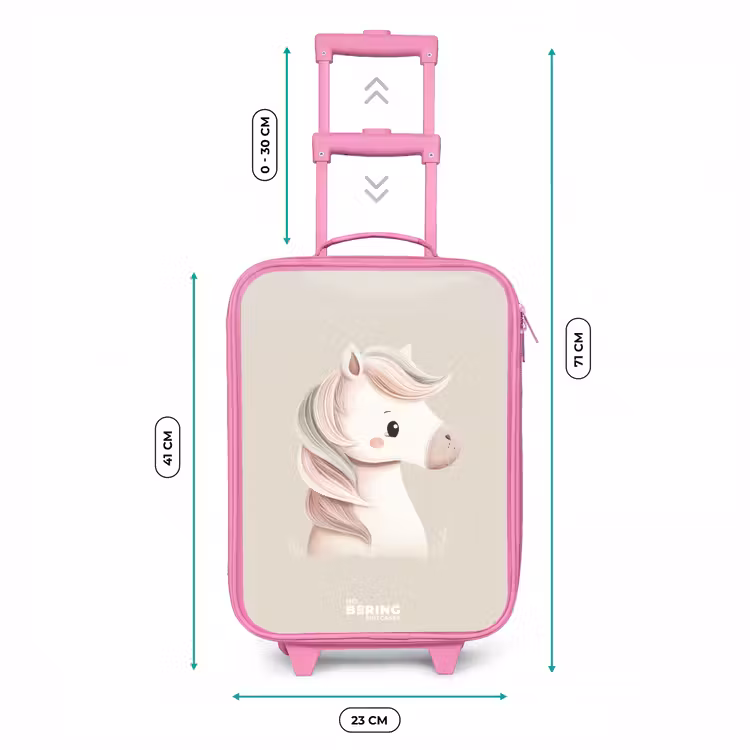 Valise enfant - Rose - Poney en couleur rose pastel — 6