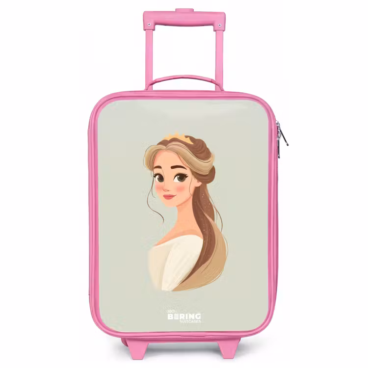 Valise enfant - Rose - Princesse avec un diadème - Vert — 1