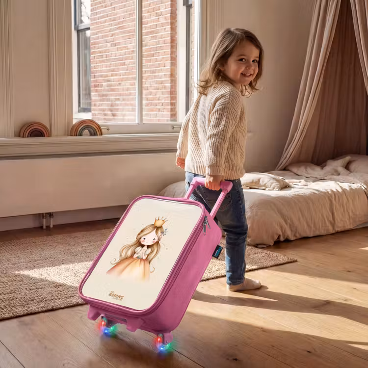 Valise enfant - Rose - Princesse dans les tons dorés — 2