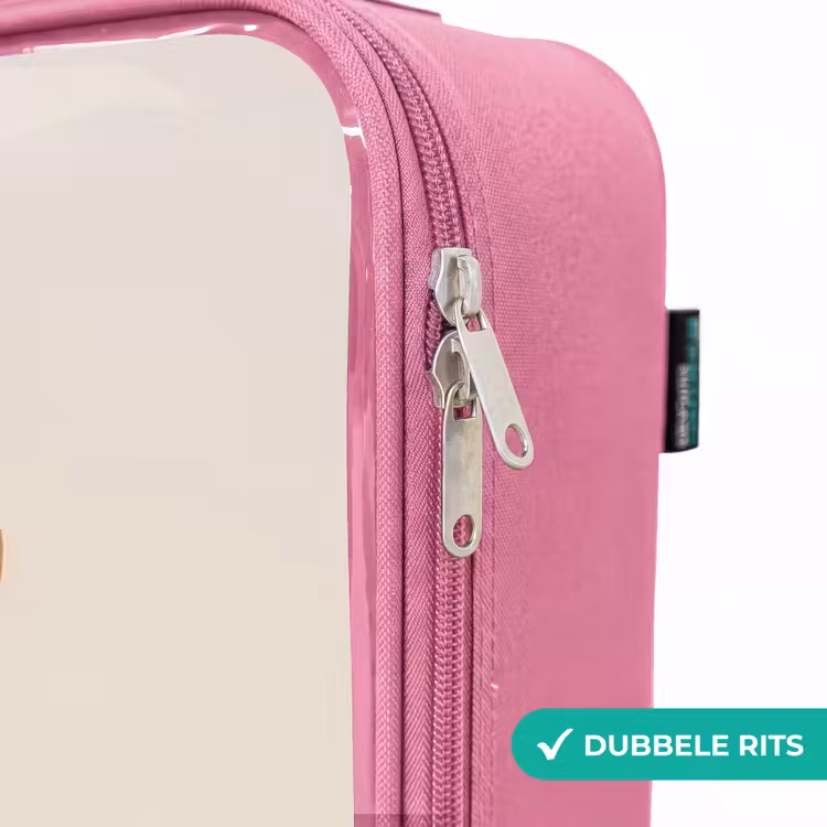 Valise enfant - Rose - Une fille joue au tennis dans des couleurs beiges — 7