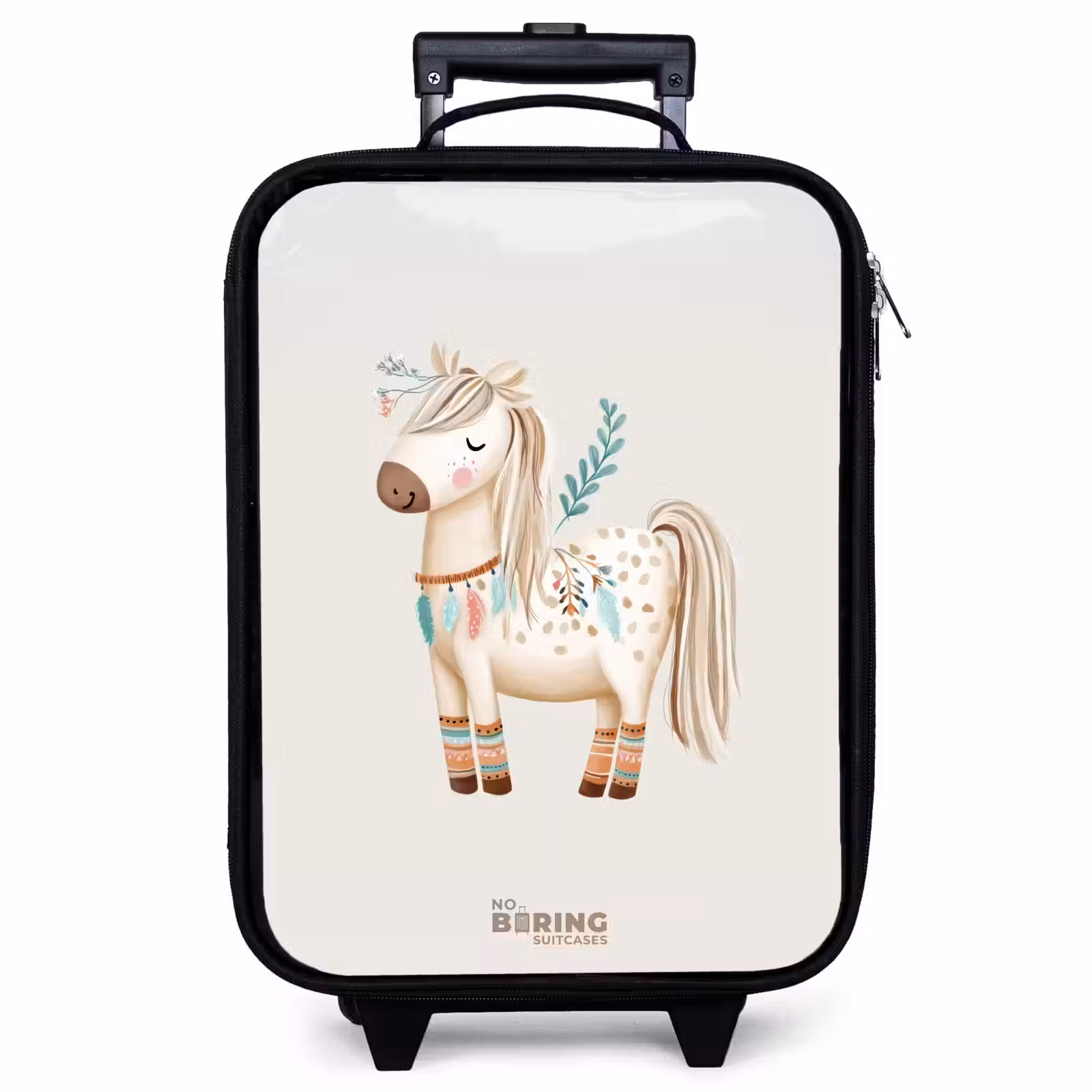 Valise enfant - Cheval de bohème dans les tons beiges — 1