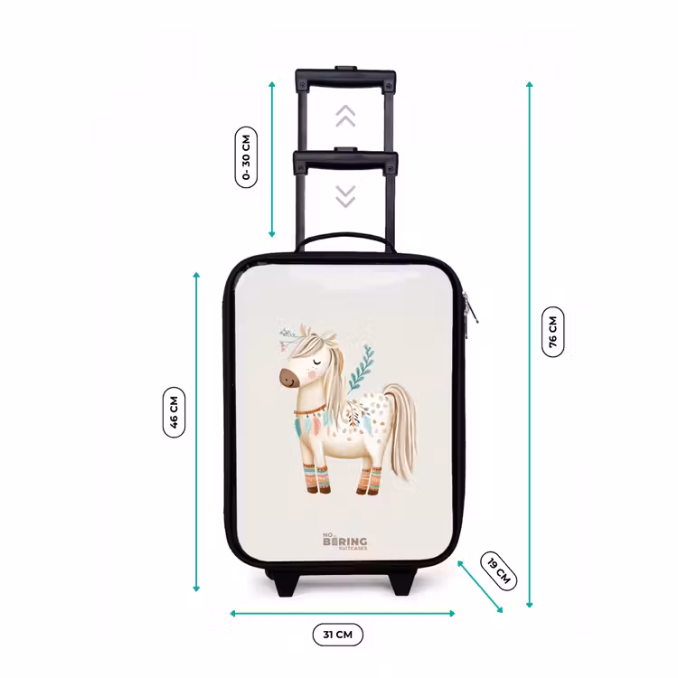 Valise enfant - Cheval de bohème dans les tons beiges — 7