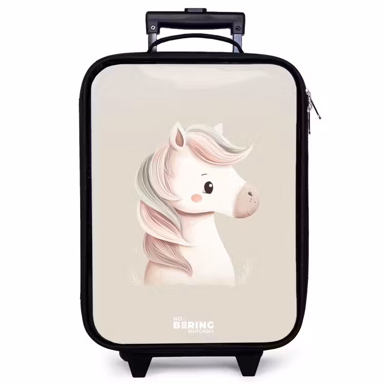 Valise enfant - Poney en couleur rose pastel — 1